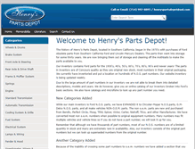 Tablet Screenshot of henryspartsdepot.com